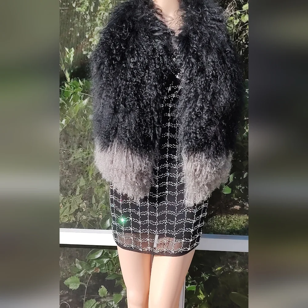 Bird By Juicy Couture Collection 💯 Percent Lambskin Fur Vest - Picture 2 of 8